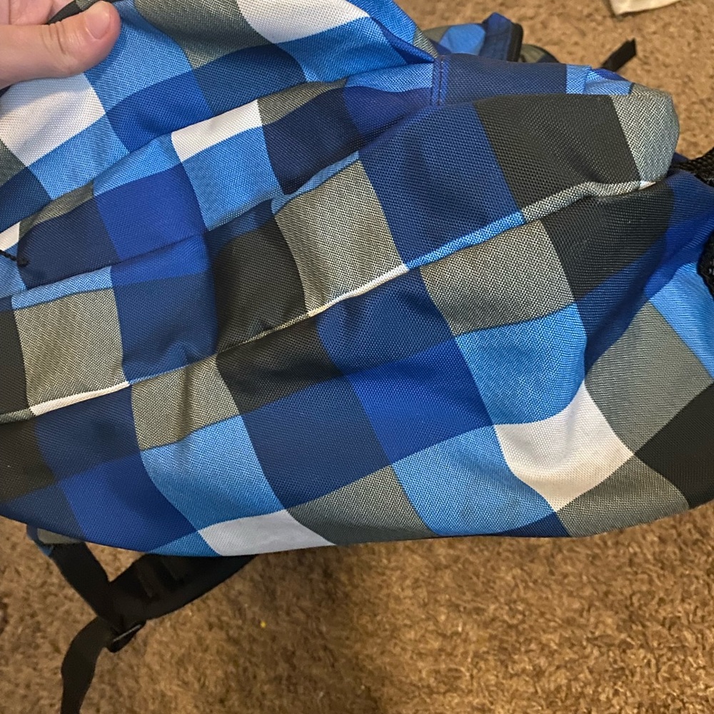 Jansport Blue Checkerboard Backpack Gem